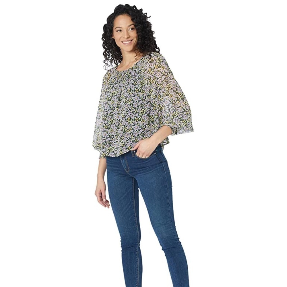 SANCTUARY Floral Top Blouse medium